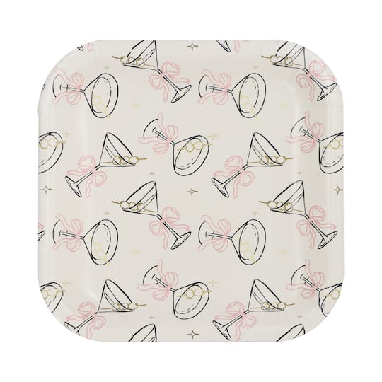 24 Packs: 10ct. (240 total) 7" Square Martinis Snack Plates by Celebrate It™